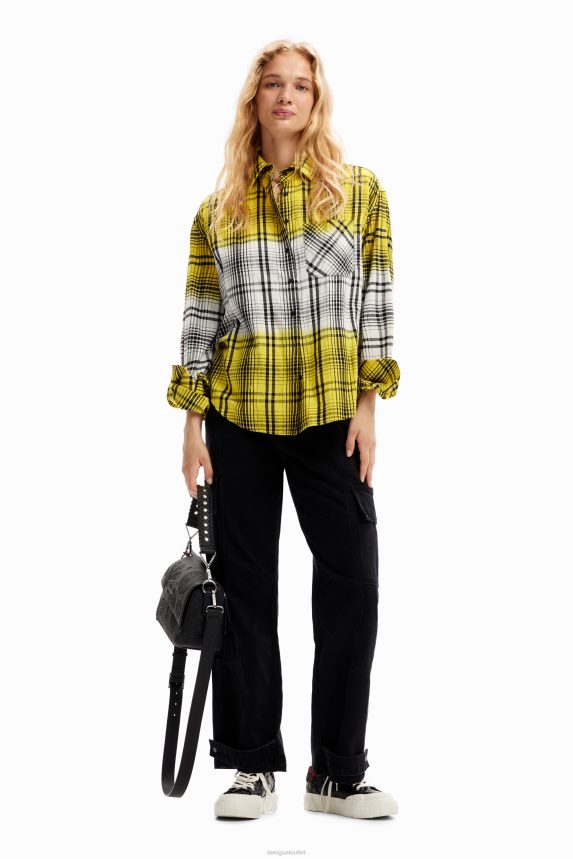 Women DesigualDegrade plaid shirt Clothing 68X240270