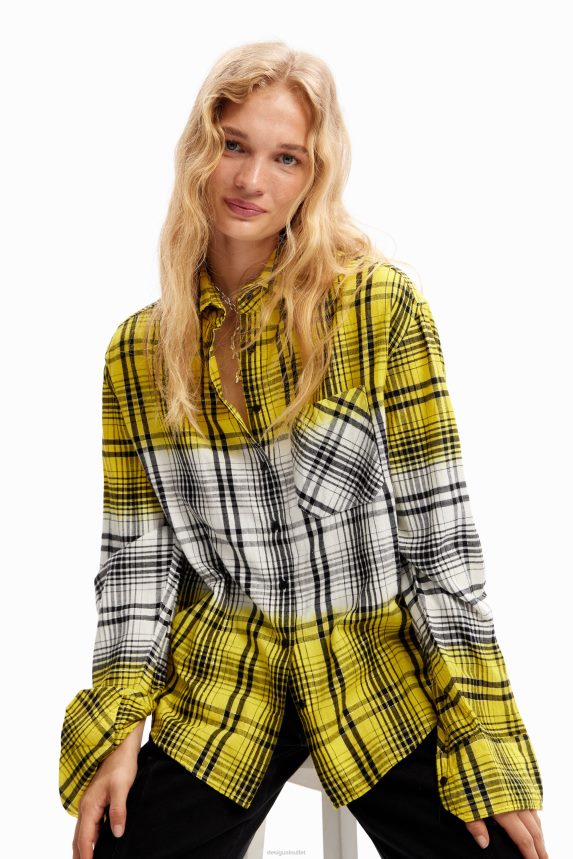 Women DesigualDegrade plaid shirt Clothing 68X240270