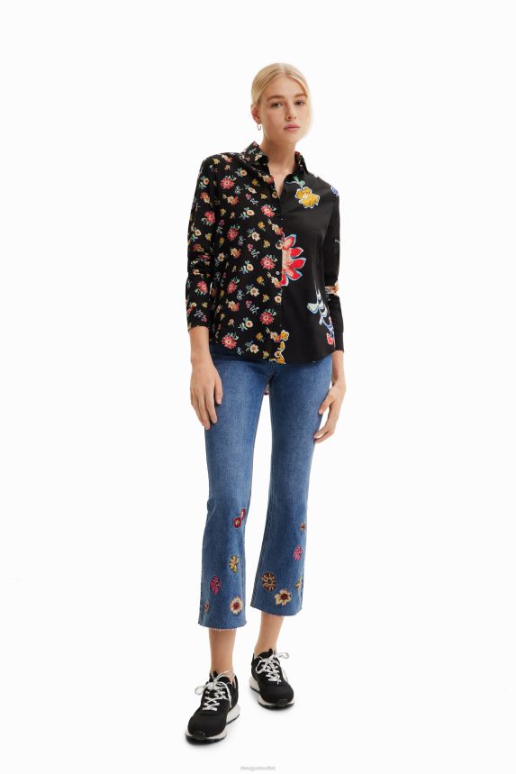 Women DesigualFloral half-and-half shirt Clothing 68X240914