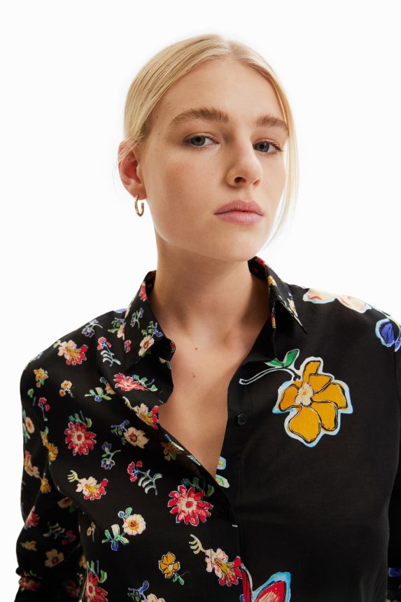Women DesigualFloral half-and-half shirt Clothing 68X240914