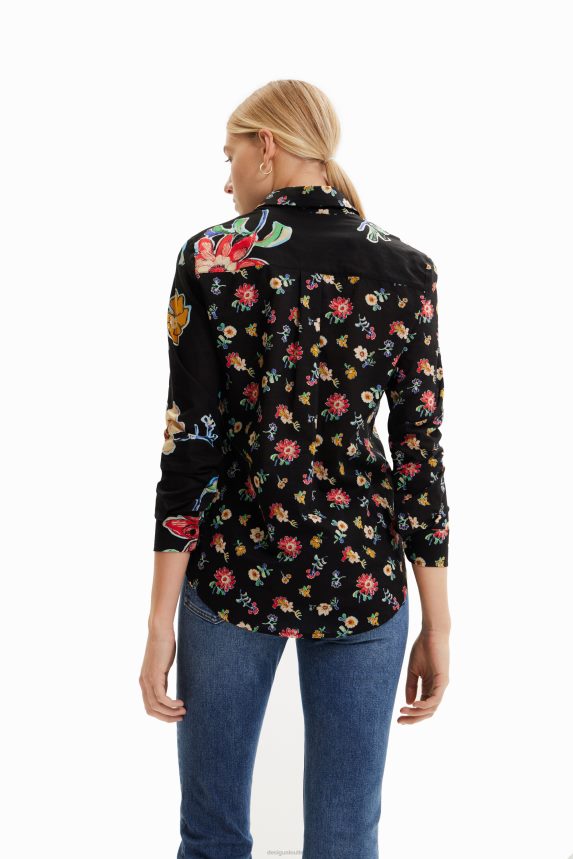 Women DesigualFloral half-and-half shirt Clothing 68X240914