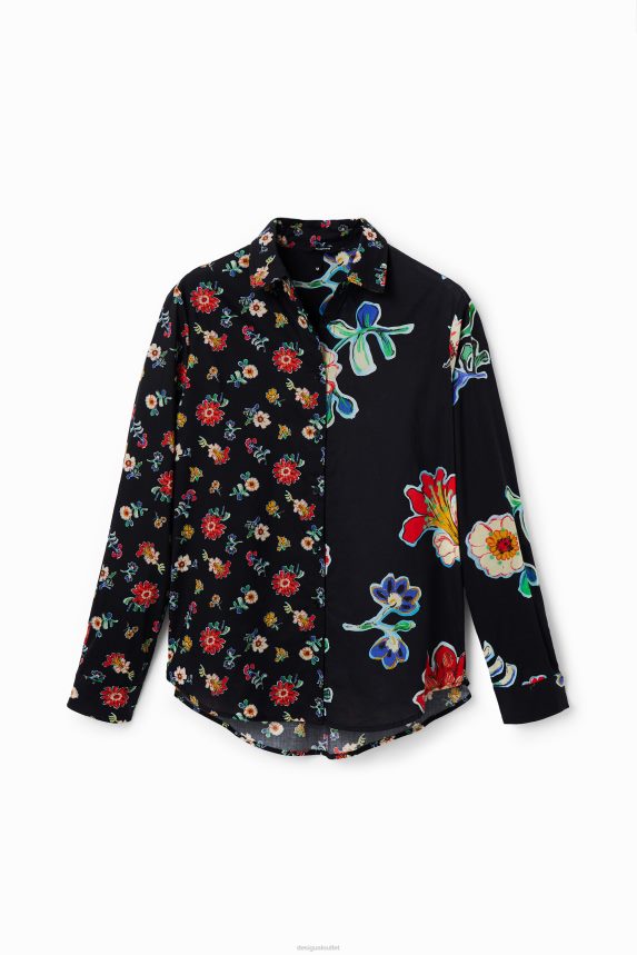 Women DesigualFloral half-and-half shirt Clothing 68X240914