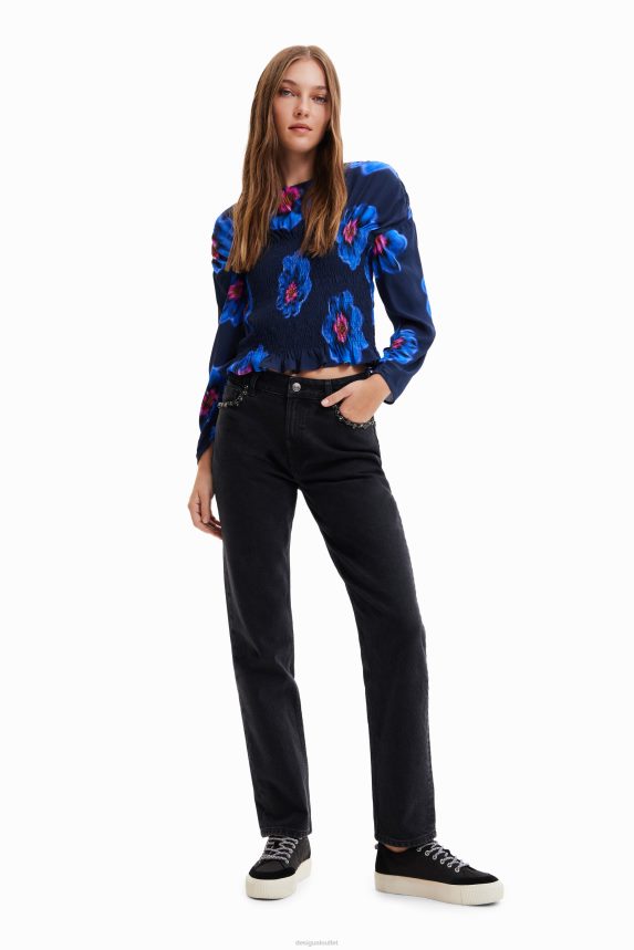 Women DesigualFloral ruched blouse Clothing 68X240770