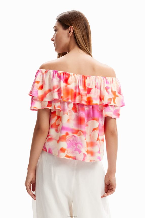 Women DesigualFloral ruffle blouse Clothing 68X2401160