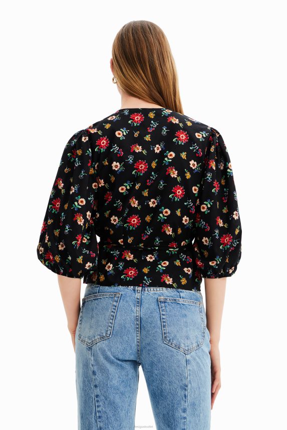Women DesigualFloral wrap blouse Clothing 68X240619