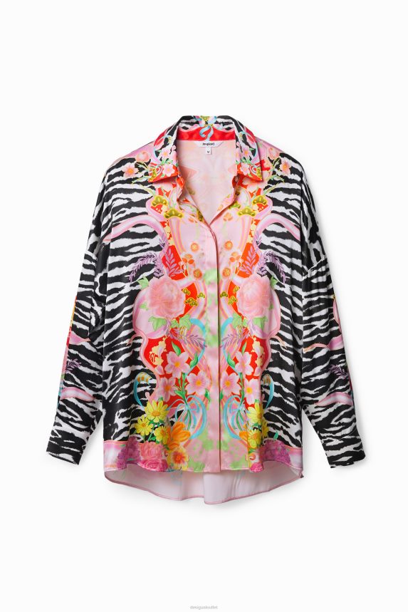 Women DesigualFlower zebra shirt Clothing 68X240470