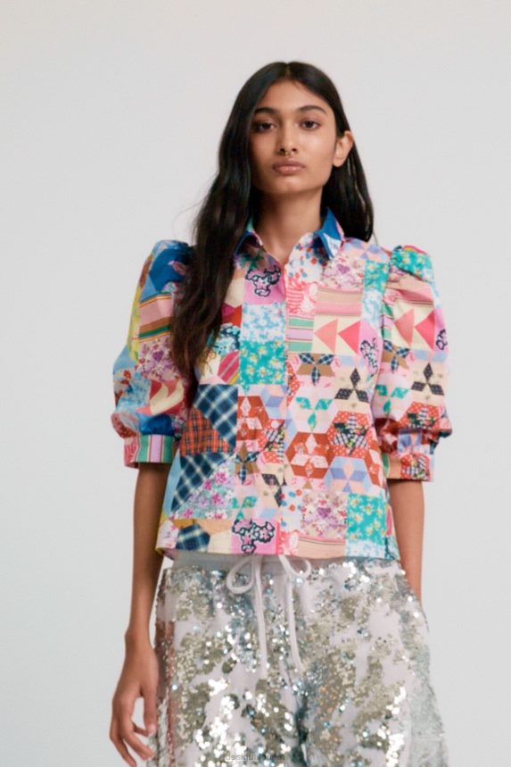 Women DesigualJohnson Hartig patchwork shirt Clothing 68X2401106