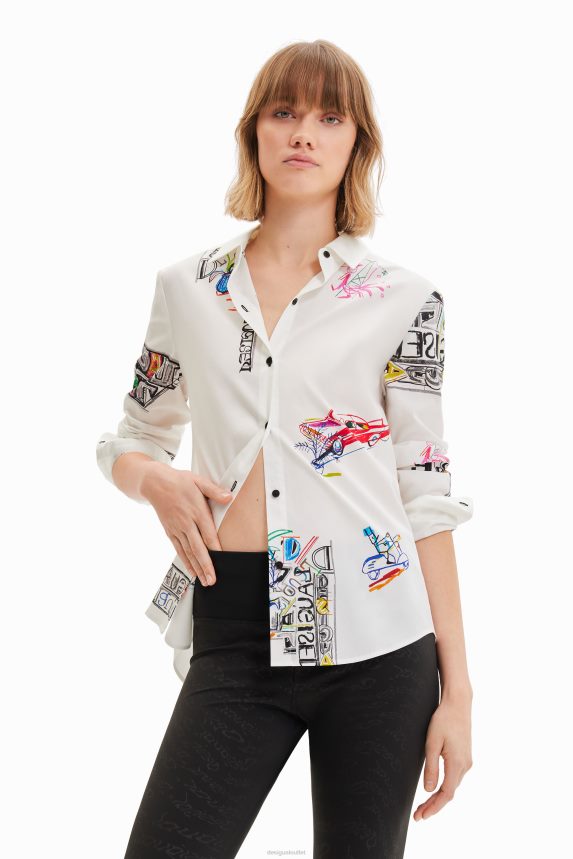 Women DesigualLong-sleeve illustrated shirt Clothing 68X240895