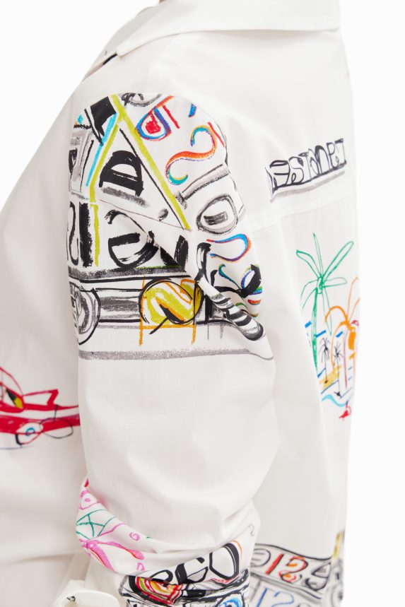 Women DesigualLong-sleeve illustrated shirt Clothing 68X240895