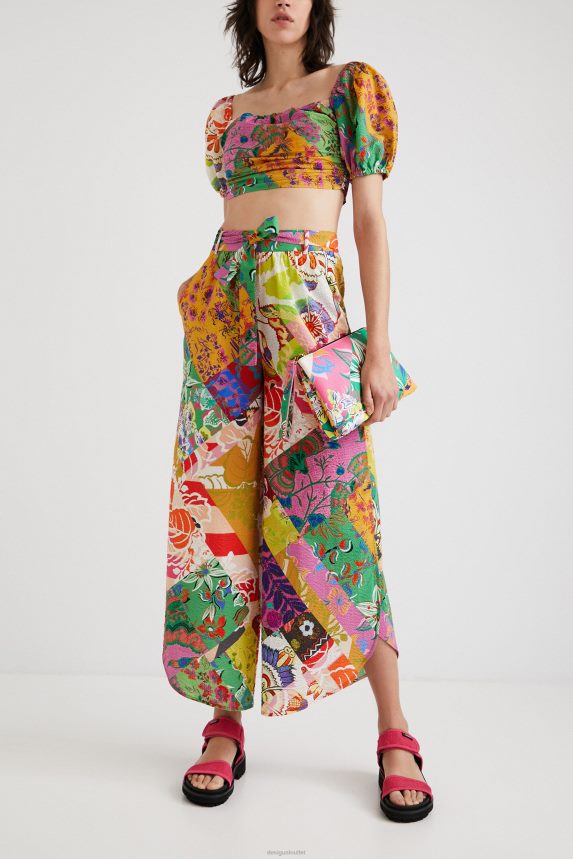 Women DesigualM. Christian Lacroix cropped blouse Clothing 68X240684