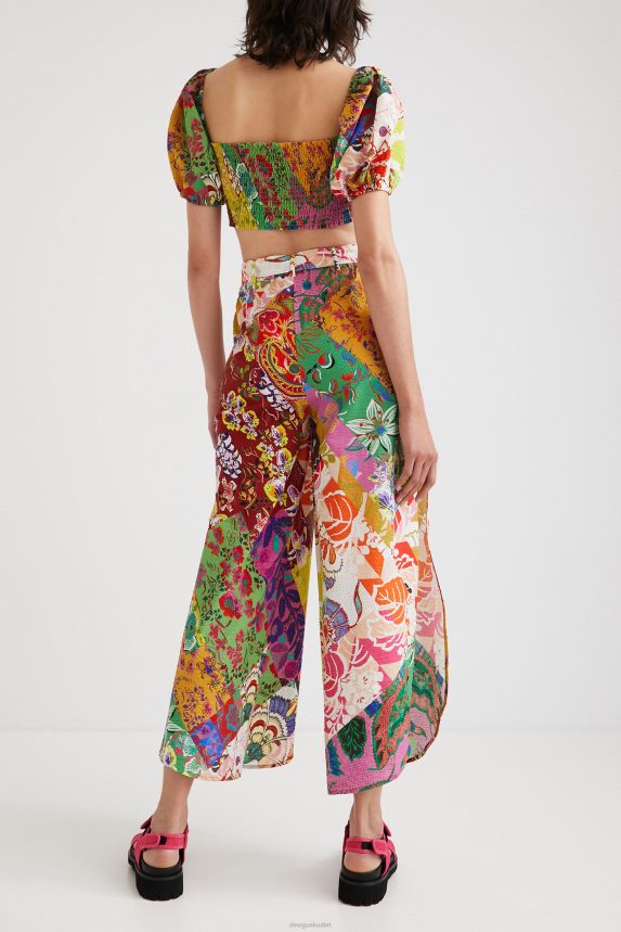 Women DesigualM. Christian Lacroix cropped blouse Clothing 68X240684