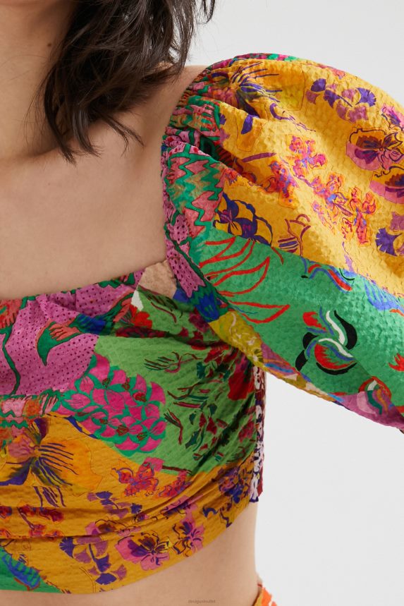 Women DesigualM. Christian Lacroix cropped blouse Clothing 68X240684