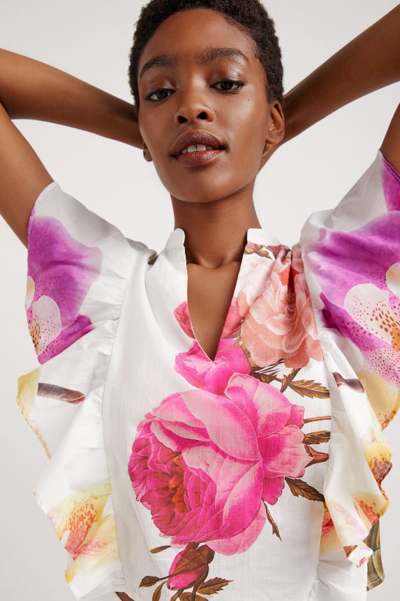 Women DesigualM. Christian Lacroix floral blouse Clothing 68X2401103