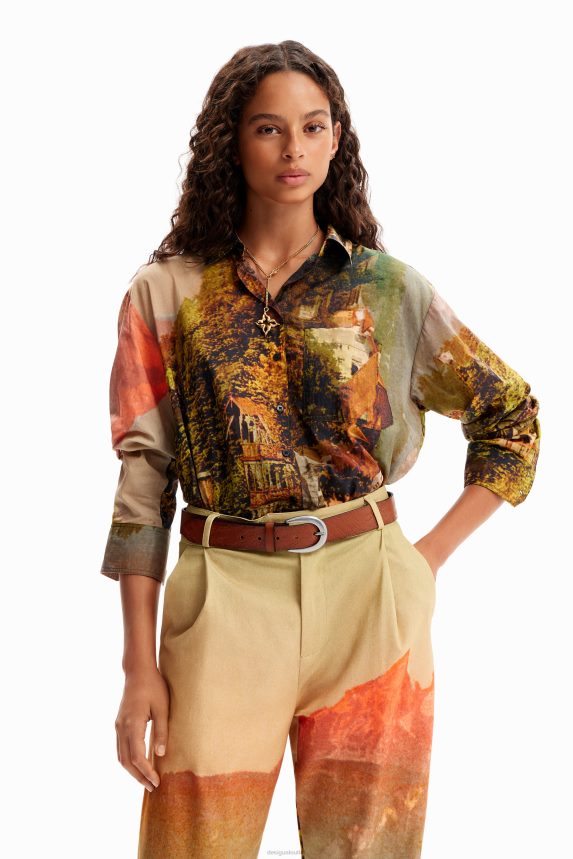 Women DesigualM. Christian Lacroix landscape shirt Clothing 68X24050