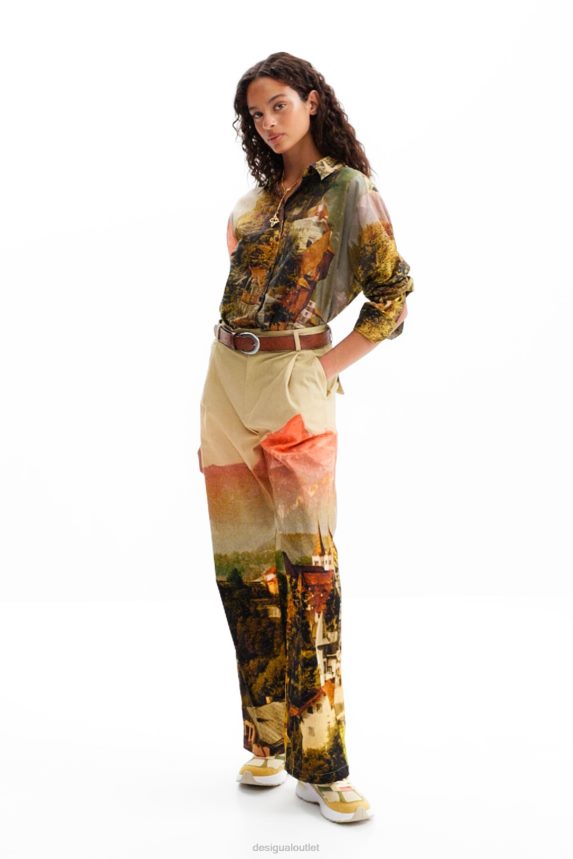 Women DesigualM. Christian Lacroix landscape shirt Clothing 68X24050