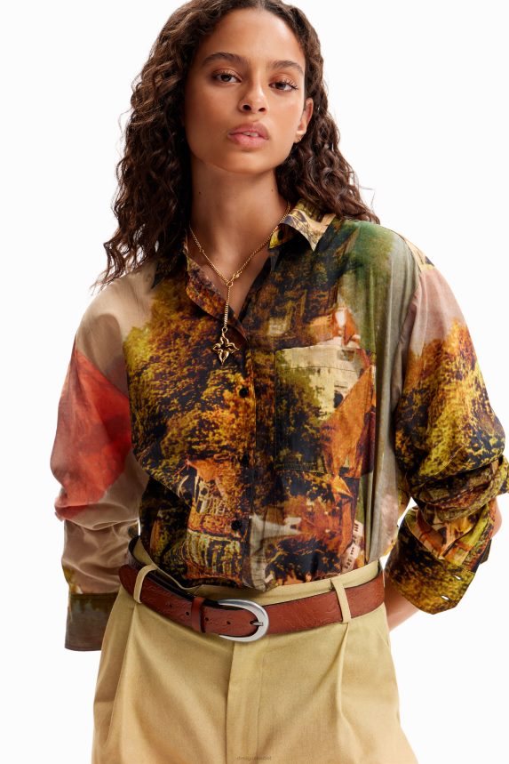 Women DesigualM. Christian Lacroix landscape shirt Clothing 68X24050