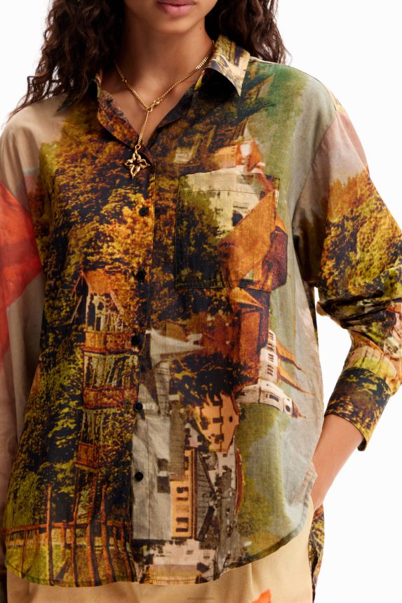 Women DesigualM. Christian Lacroix landscape shirt Clothing 68X24050