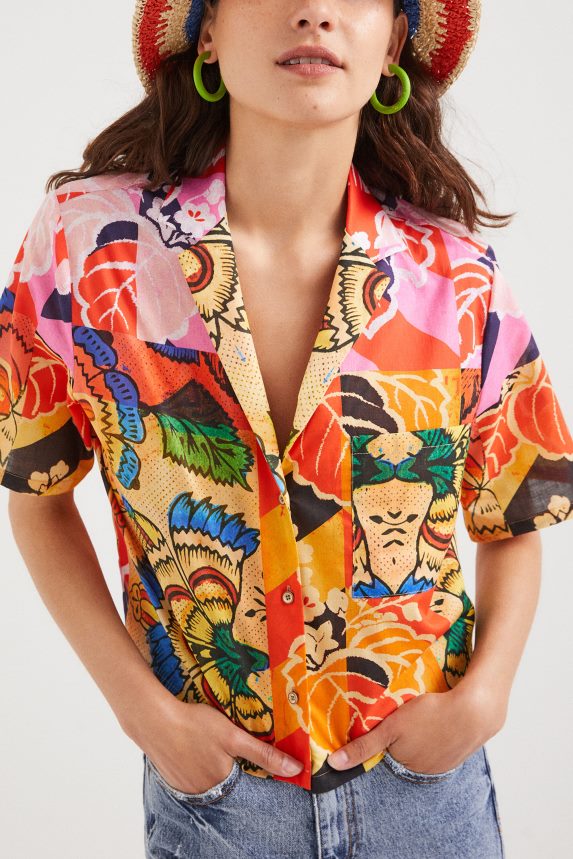 Women DesigualM. Christian Lacroix tropical shirt Clothing 68X2401064