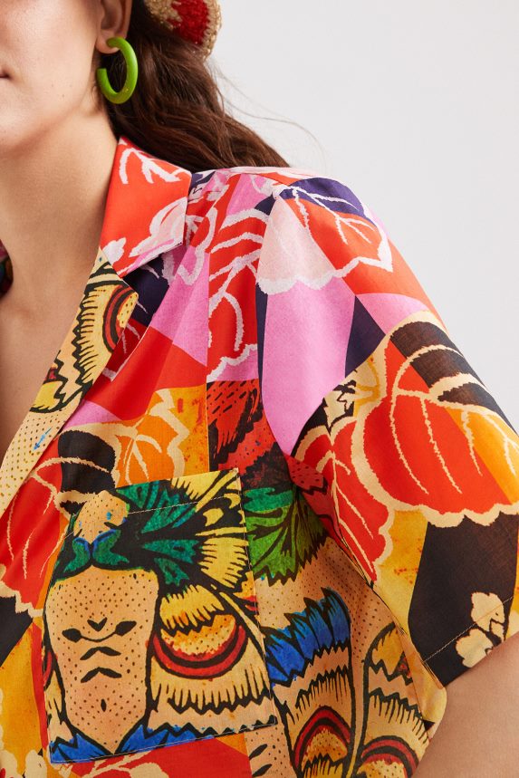 Women DesigualM. Christian Lacroix tropical shirt Clothing 68X2401064