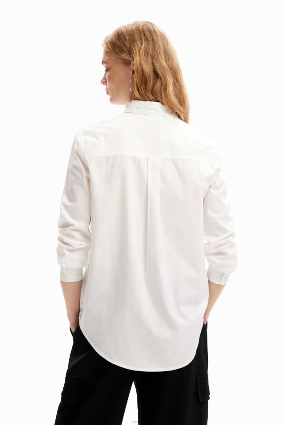 Women DesigualNewspaper patch shirt Clothing 68X240107