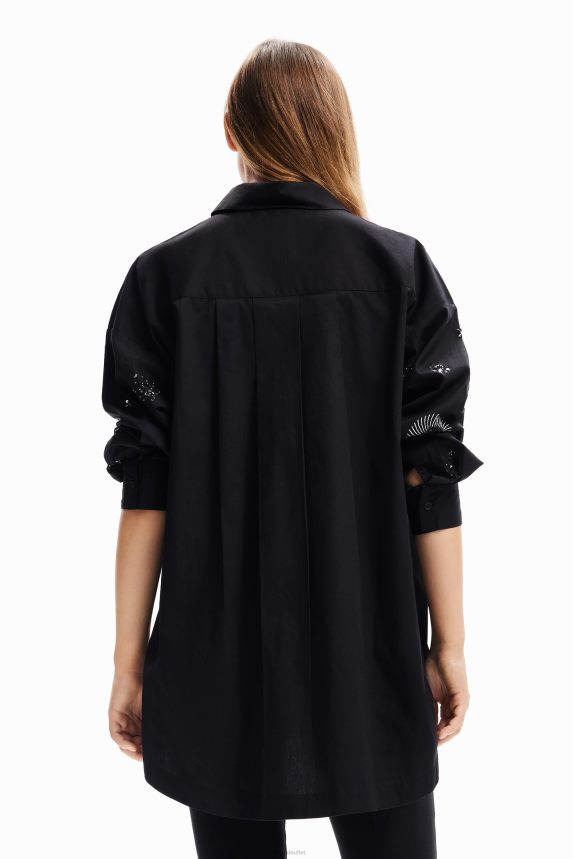 Women DesigualOversize embroidered shirt Clothing 68X240161