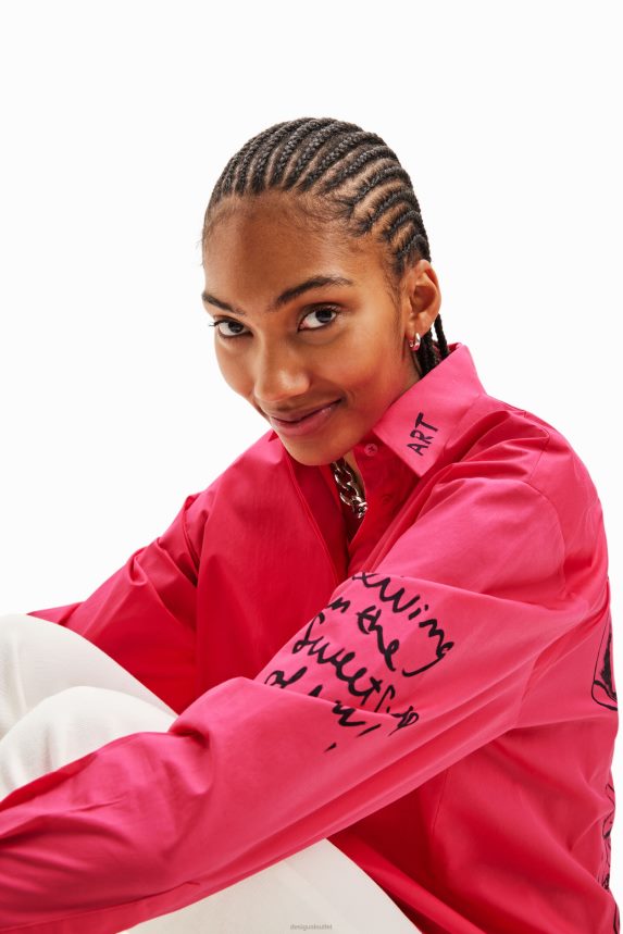 Women DesigualOversize faces shirt Clothing 68X240104