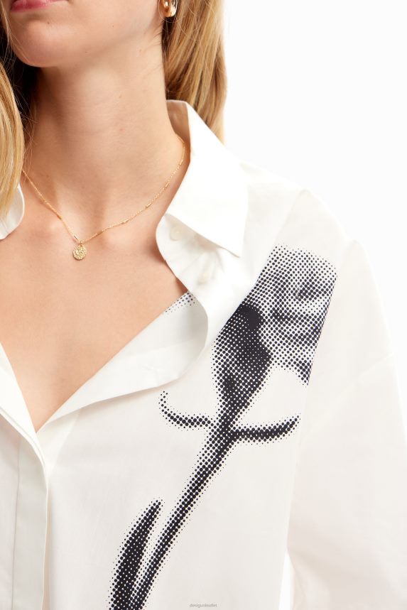 Women DesigualOversize flower shirt Clothing 68X240113