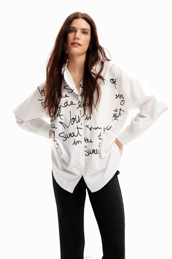 Women DesigualOversize lettering shirt Clothing 68X24052
