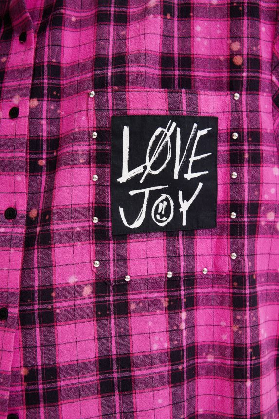 Women DesigualOversize plaid shirt Clothing 68X240449