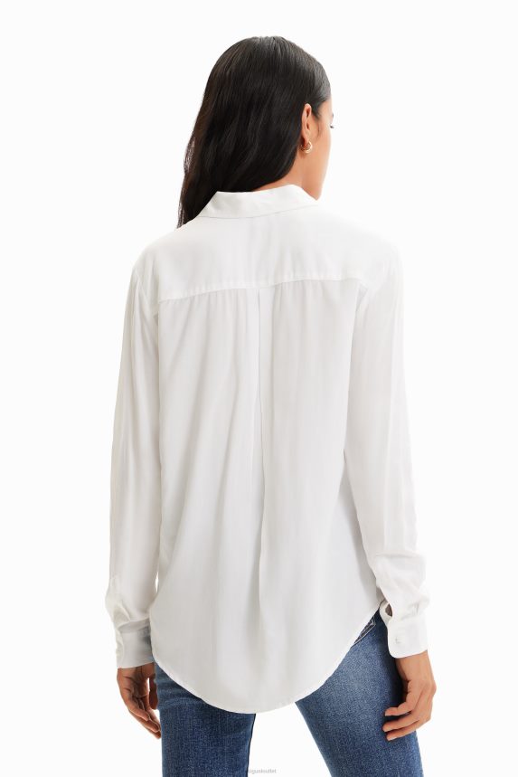 Women DesigualPatchwork message shirt Clothing 68X240164