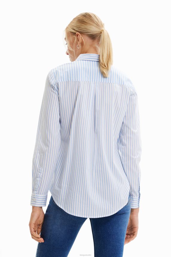 Women DesigualPatchwork striped shirt Clothing 68X240163