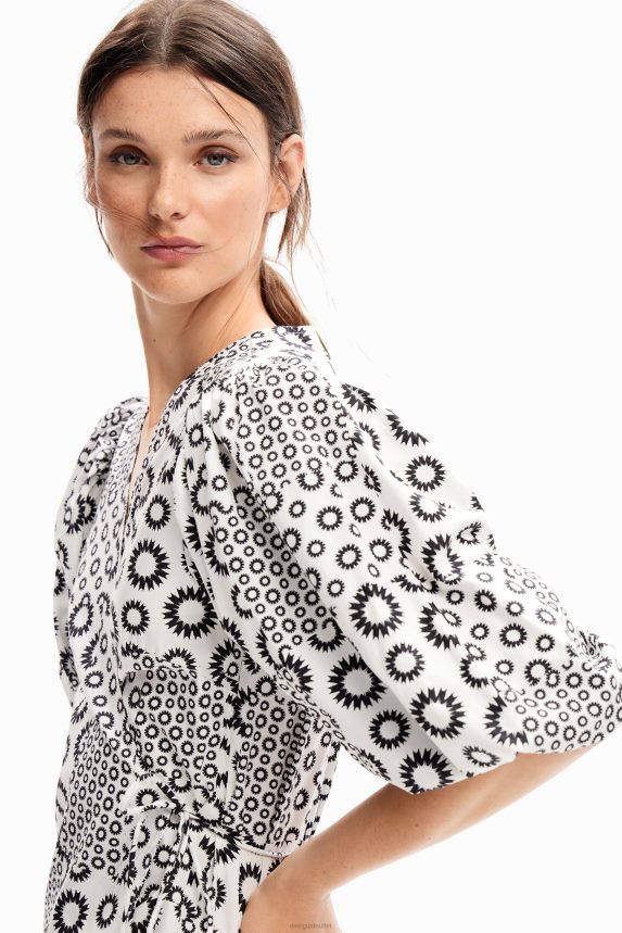 Women DesigualPatchwork wrap blouse Clothing 68X24088