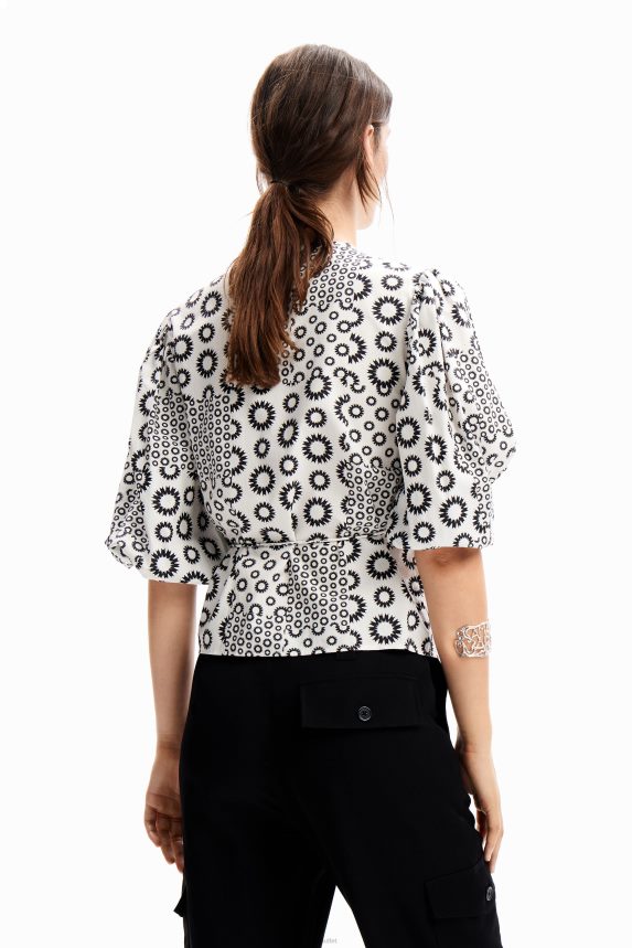 Women DesigualPatchwork wrap blouse Clothing 68X24088