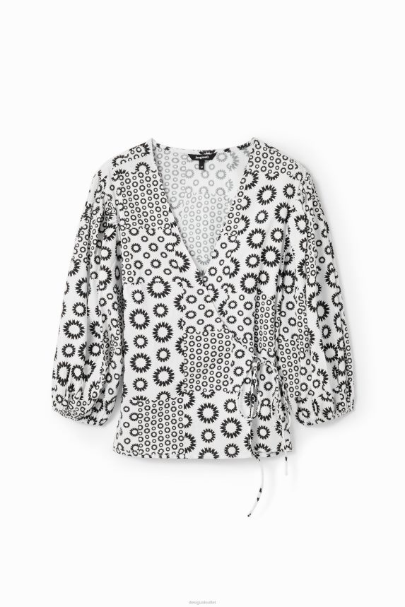 Women DesigualPatchwork wrap blouse Clothing 68X24088