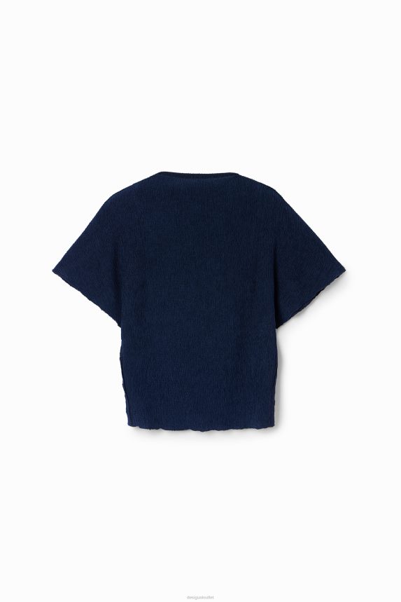 Women DesigualPlain textured blouse Clothing 68X240242