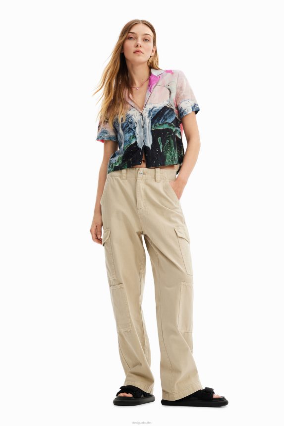 Women DesigualShort fantasy shirt Clothing 68X240276