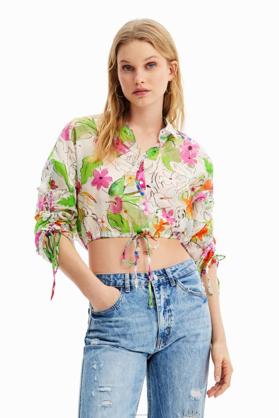 Women DesigualShort gathered shirt Clothing 68X240536