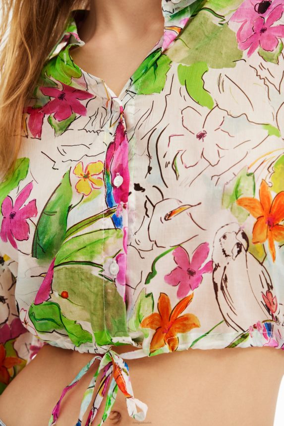 Women DesigualShort gathered shirt Clothing 68X240536