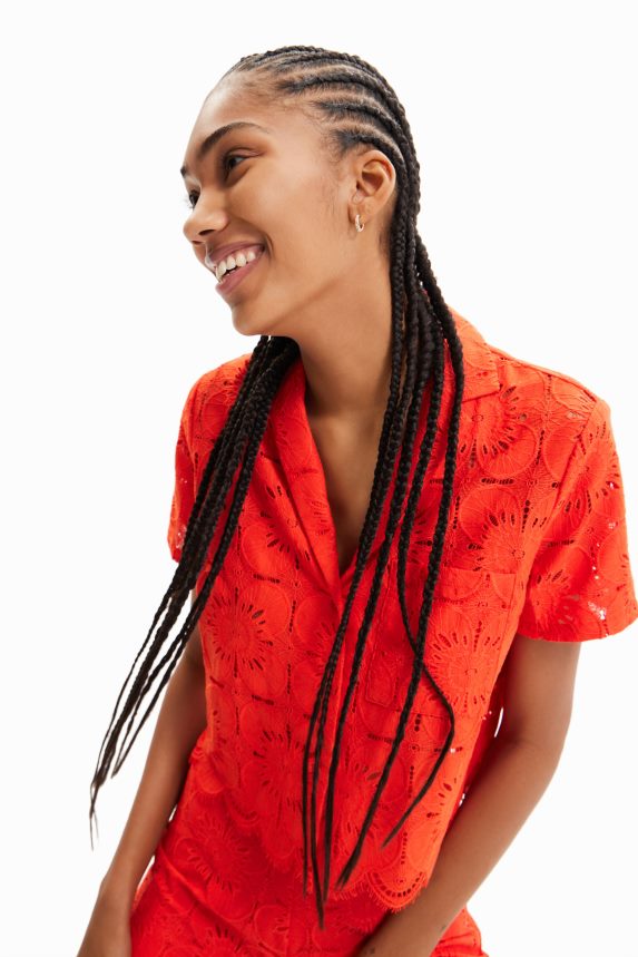 Women DesigualShort lace shirt Clothing 68X240454