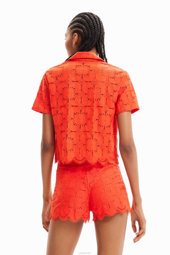 Women DesigualShort lace shirt Clothing 68X240454