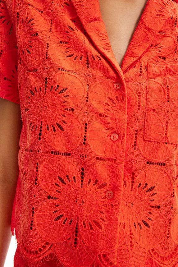 Women DesigualShort lace shirt Clothing 68X240454