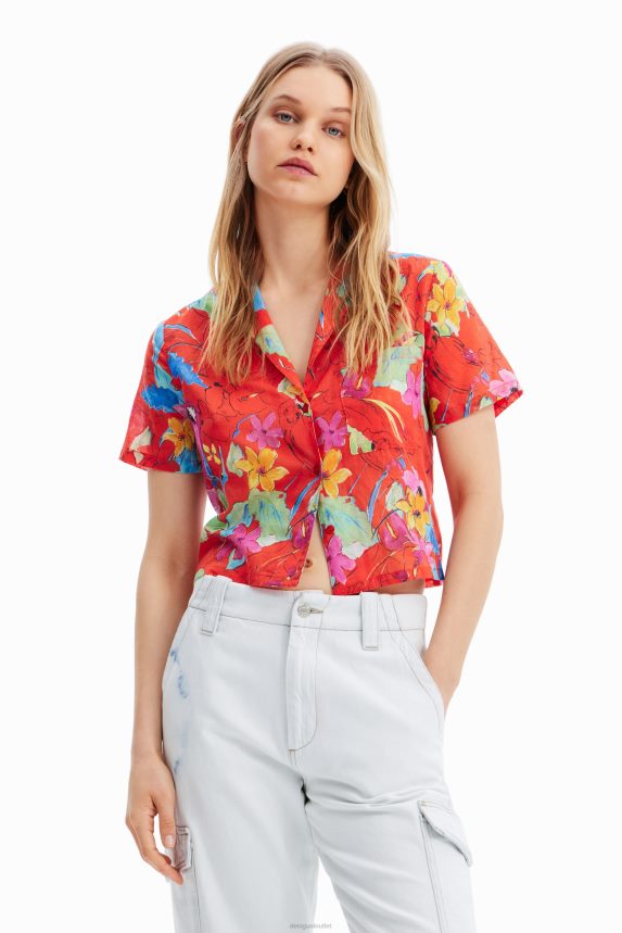 Women DesigualShort resort shirt Clothing 68X240433