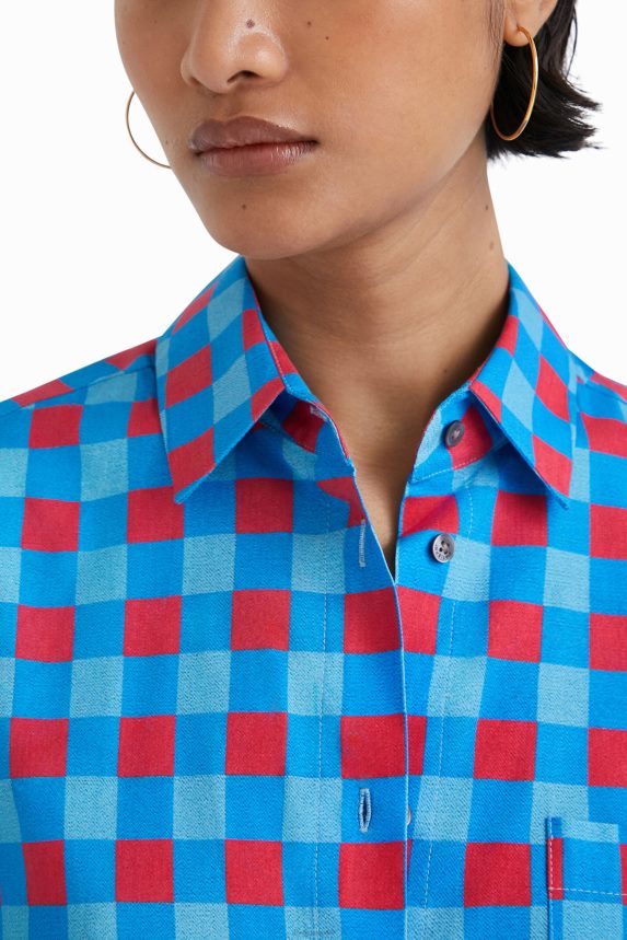 Women DesigualStella Jean oversize shirt Clothing 68X240431