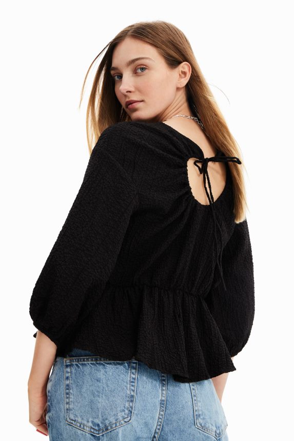 Women DesigualTextured cut-out blouse Clothing 68X240718