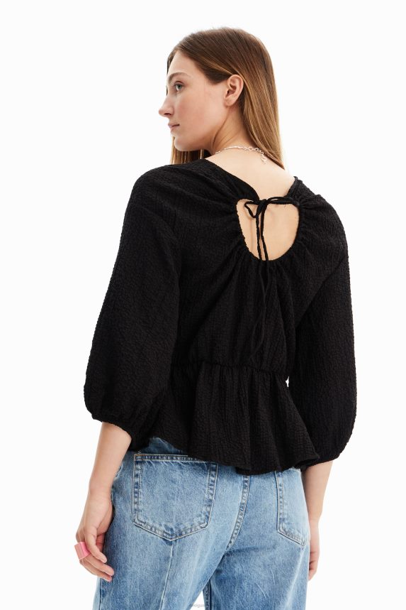 Women DesigualTextured cut-out blouse Clothing 68X240718