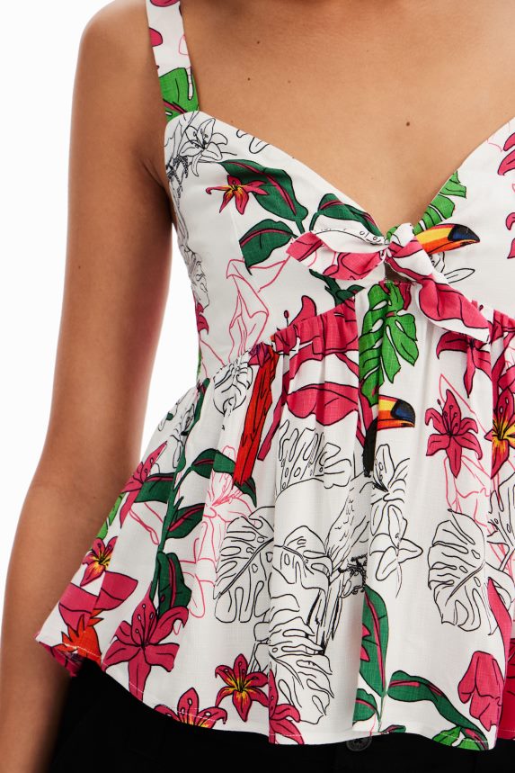 Women DesigualTropical strap top Clothing 68X240622