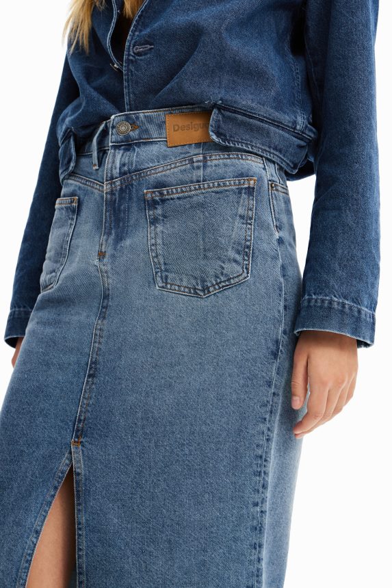 Women DesigualCircular Denim midi skirt Clothing 68X2401010