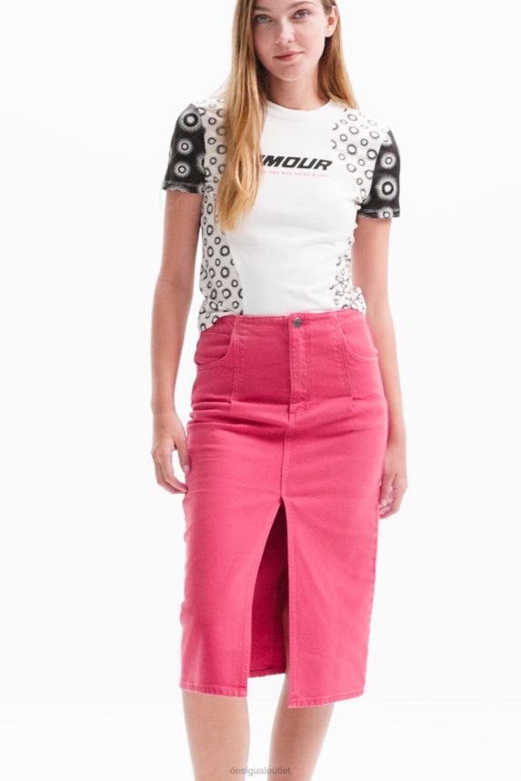 Women DesigualDenim slit skirt Clothing 68X24032