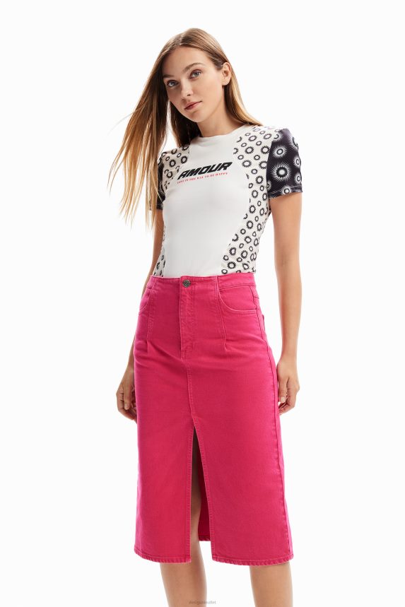 Women DesigualDenim slit skirt Clothing 68X24032