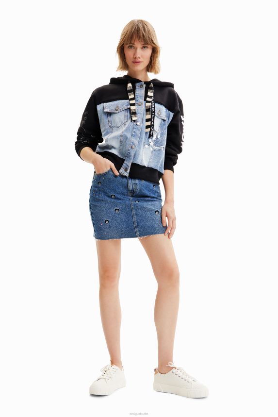 Women DesigualDisney's Mickey Mouse denim mini skirt Clothing 68X240661